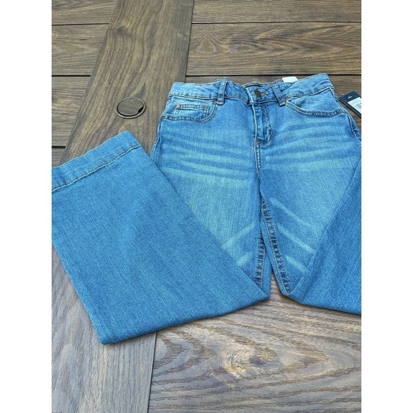 Girls (7-16) Tommy Hilfiger Crop Wide Leg Jeans 12 boho  blue - Picture 2 of 7
